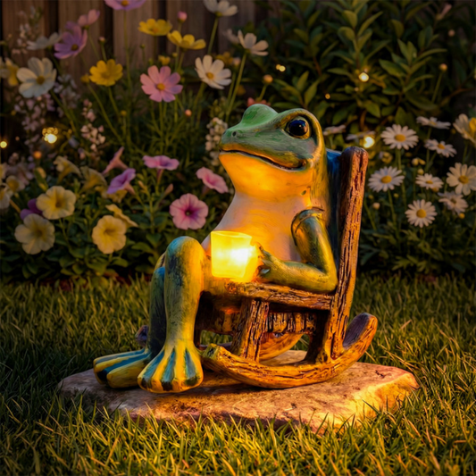 GlowCroak™ – Solar Garden Figures: Glowing Frog Decoration