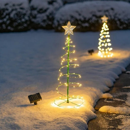 50% OFF | ShineTree™ - Solar LED Metal Christmas Tree with Garlands [Last Day of Discount]
