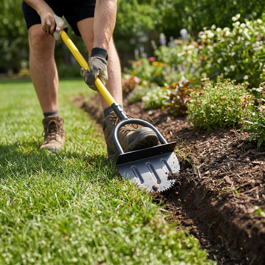EdgeMaster Lawn Edger | Half-Moon Design with Serrated Edge | Hand Tool for Clean Edges and Flower Beds