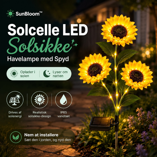 SunBloom™ – Solar sunflower LED lamp for the garden