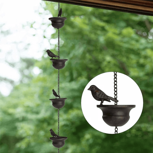 RainHaven™ – Decorative Rain Chain for Birds