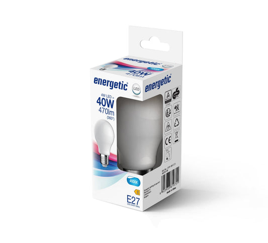 A60 | E27 | Frosted Glass | 470lm | 4000k (equiv. to 40w)