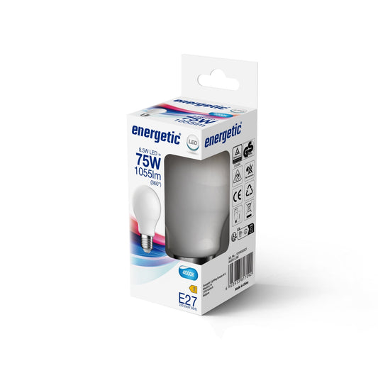 A60 | E27 | Frosted Glass | 1055lm | 4000k (75w equivalent)
