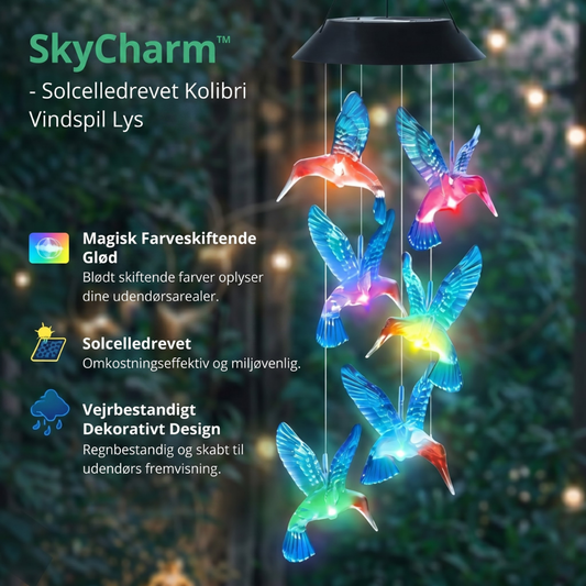 SkyCharm™ – Solar-Powered Hummingbird Wind Chime