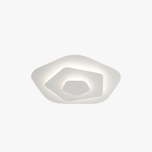 Alvera: Modern Round LED Ceiling Light in White – for Living Room and Bedroom