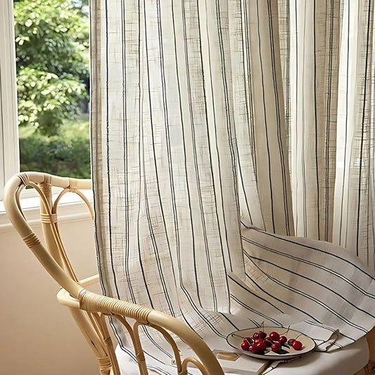 AmbienteStreifen: Semi-transparent curtains with vertical stripes – elegant and cosy for modern decor