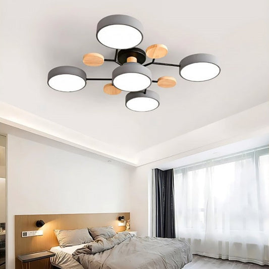 AstroLicht: Modern LED Ceiling Light with Organic Design and Round Light Discs