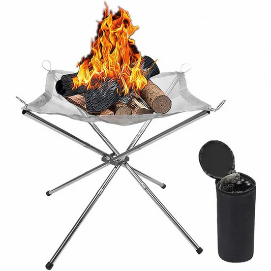 CampFlex™ – Foldable Stainless Steel Fire Bowl
