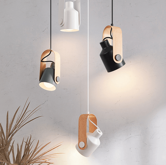 EiraBeam: Scandinavian Pendant Lamp in Wood and Metal – Elegant Design for Dining Rooms and Living Areas