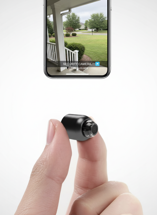 2-Pack of Mini WiFi Security Cameras | 1080P HD, 140° Wide Angle, Night Vision, Motion Detection (32GB SD Included)