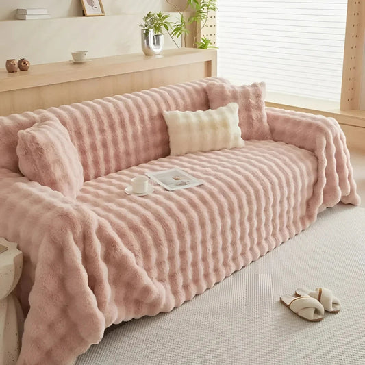 FellEleganz: High-quality sofa cover in synthetic leather with non-slip seating and luxurious comfort – for sofa and living area