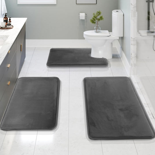 3-Piece Non-Slip Bath Mat Set