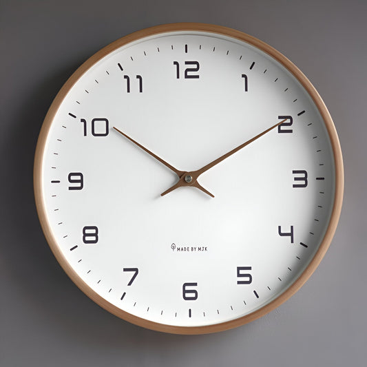 Nordic Wall Clock | Minimalist Design with Wooden Frame