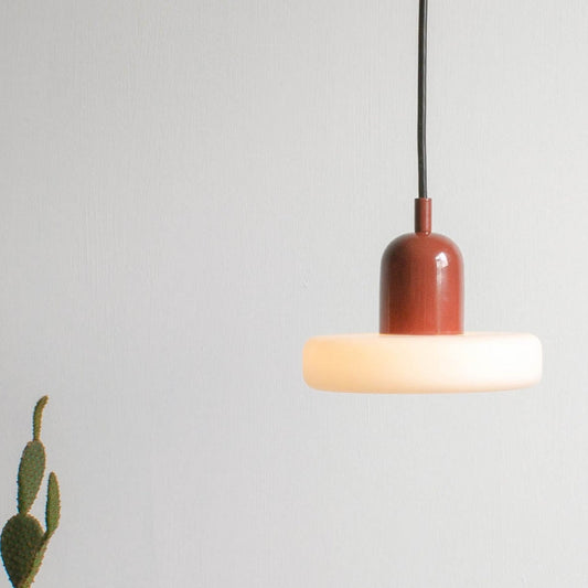MorandiGlow: Minimalist pendant lamp made of glass and metal in Scandinavian style – for dining room and living room