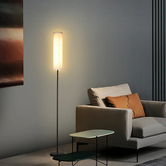 LumiveloLux: Scandinavian LED Floor Lamp with Dimmable Brightness and Remote Control – for Living Room and Bedroom