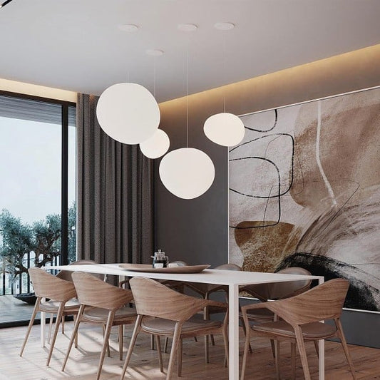 NadoLicht: Minimalist Glass Pendant Lamp – Modern Lamp for Dining Room and Living Room