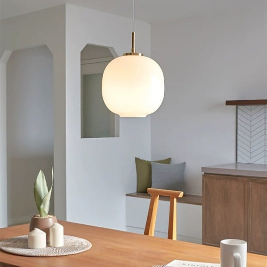 Radihous: Modern Scandinavian Opaline Glass Pendant Light – for Living Room and Dining Room