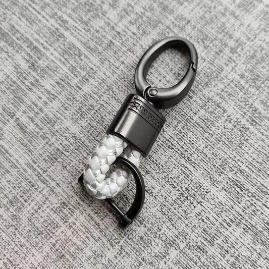 Braided keyring with loop for car keys