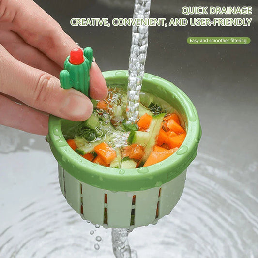 Sink Strainer with Cactus Design Handle, Waste Filter in Eco-Friendly ABS Plastic Gift 2026