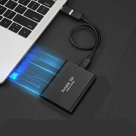 Portable external SSD with high-speed data transfer and compact design