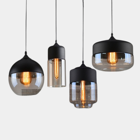 Serenitéa: Pendant lamp with rechargeable battery and glass and metal design – for lounge and reading areas