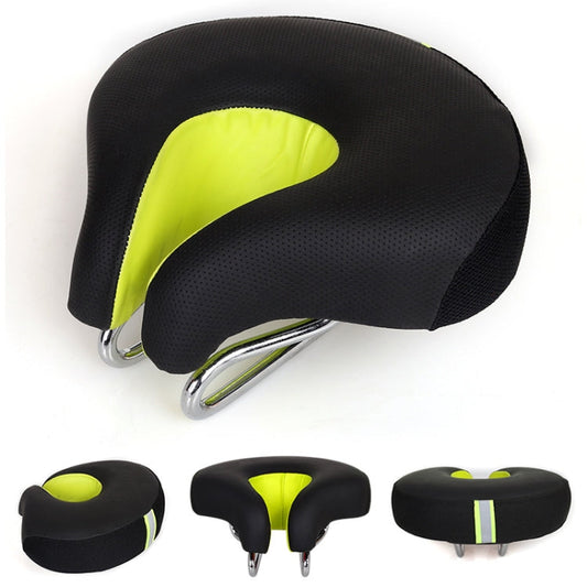 Seamless Mountain Bike Seat with Thick Soft Padding (Green)