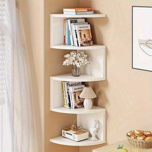 WeißRaum: Classic Wall Shelf – Robust, Easy-Care, and Corner-Mounted Design for Bedroom and Office