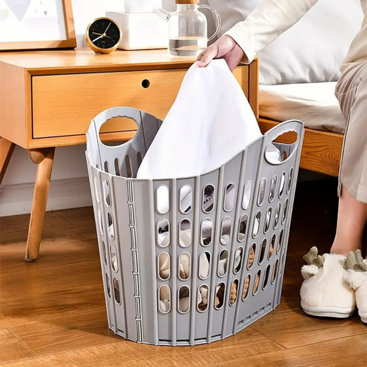 WohnTragen: Foldable Storage Basket – Lightweight, Decorative, and Portable for Home, Travel, and Student Accommodation