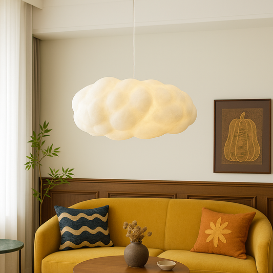 WolkenLicht: Modern LED Pendant Light in Cloud Design – Elegant Suspension Light for Living Room and Dining Table