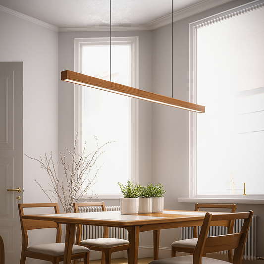Woodara: LED Hanging Lamp in Wood – Modern Kitchen Light and Design