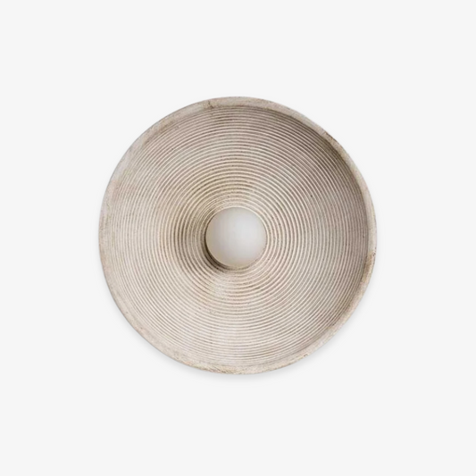 ZenRund: Japandi Style Designer Wall Lamp – Round Resin Wall Lamp for Living Room and Hallway