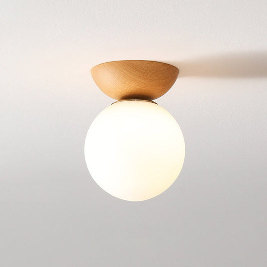 Zenora: Japanese Wooden Ceiling Lamp – LED Light for Living Room and Bedroom