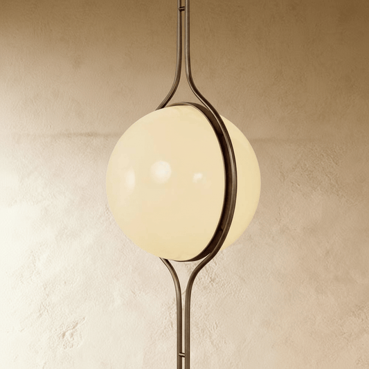 ZuruLicht: Modern LED Ceiling Lamp from Floor to Ceiling with Acrylic Spheres – for Living Room and Entrance