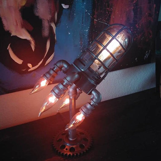 RaketenGlühen™ Steampunk Rocket Lamp