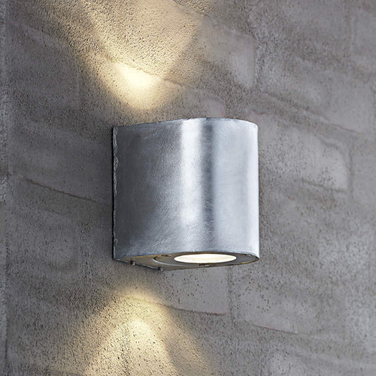 Canto LED Wall Light Up and Down, Galvanised