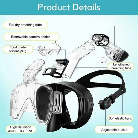 Snorkel Mask with Dry Top System