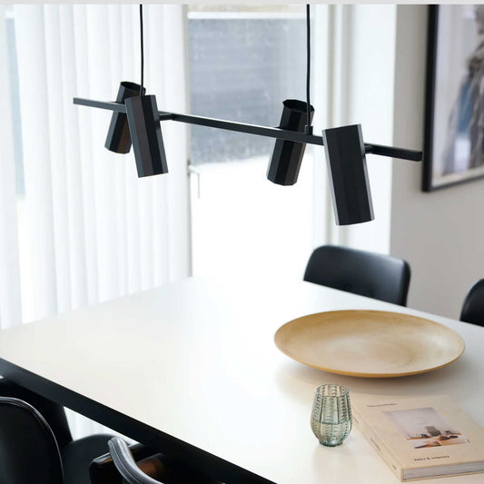 Alanis 4-Light Island Pendant Lamp, Black
