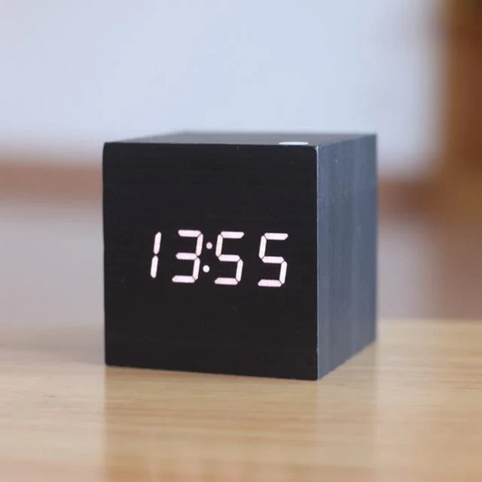 Modern Wooden Digital Clock