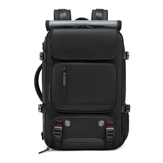 TRAVELMAX – Waterproof travel backpack with USB port, shoe compartment, and anti-theft pocket